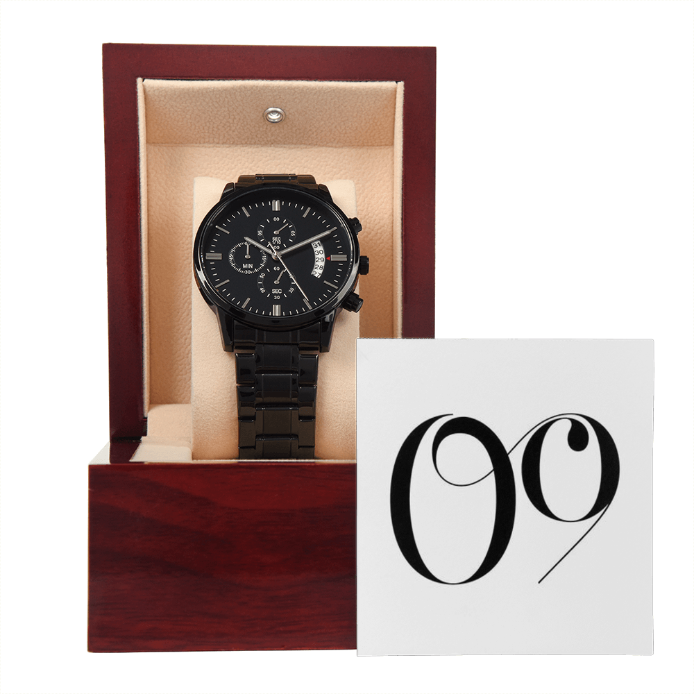 Black Chronograph Watch